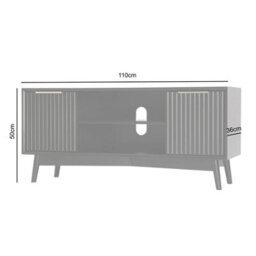 Monza Fluted Tv Unit With Storage Black - thumbnail 9