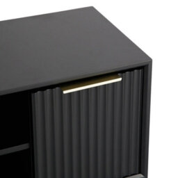 Monza Fluted Tv Unit With Storage Black - thumbnail 8