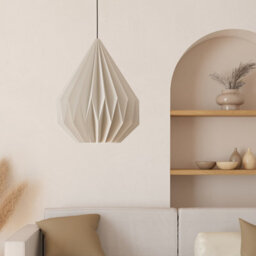 Eglo Minting Pendant Light White Paper Shade With Black Steel Mount, E27 - thumbnail 2