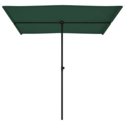 Berkfield Outdoor Parasol With Aluminium Pole 2X1.5 M Green - thumbnail 3