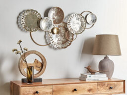 Beliani Wall Decor Plutonium Metal 48 Cm Multicolour - thumbnail 2