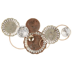 Beliani Wall Decor Plutonium Metal 48 Cm Multicolour
