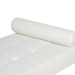 Beliani Chaise Longue Chinon Boucle White - thumbnail 9