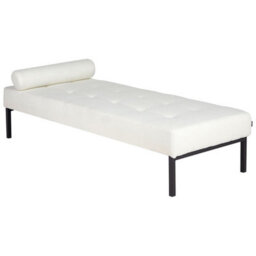 Beliani Chaise Longue Chinon Boucle White - thumbnail 5