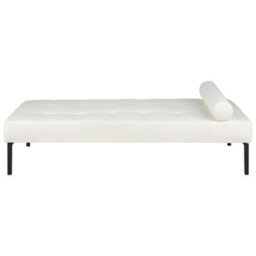 Beliani Chaise Longue Chinon Boucle White - thumbnail 6