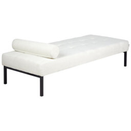 Beliani Chaise Longue Chinon Boucle White - thumbnail 7