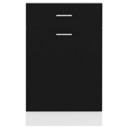 Vidaxl Drawer Bottom Cabinet Lyon Black 50X46X81.5 Cm Engineered Wood - thumbnail 7