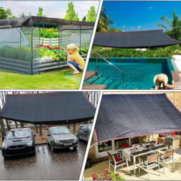 Black 4X6M Rectangular Shade Sail Uv Resistant Breathable - thumbnail 6
