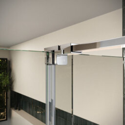 UK Homeliving Uk Home Living Avalon Designer 8mm Minimal Frame Sliding Door 1600mm Chrome - thumbnail 5