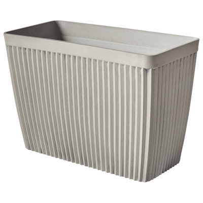 Wyld And Coco Everstone Fibre Clay Rectangular Planter 58 X 28 X 41 Cm Matte Beige - image 1
