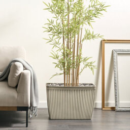 Wyld And Coco Everstone Fibre Clay Rectangular Planter 58 X 28 X 41 Cm Matte Beige - thumbnail 2