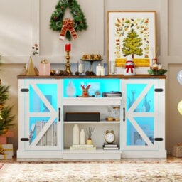 "Costway 150 Cm Tv Cabinet For Tvs Up To 68"" Media Console Table W/ 3-Level Shelves" - thumbnail 1