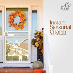 Pelle & Sol Pelle And Sol Autumn Wreath Large Fall Wreath With Pumpkins Pine Cones Maple Leaves And Berries - Seasonal Pumpkin Home Decor - thumbnail 6