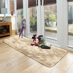 Ameha Shaggy Non Slip Rugs Bedroom Living Room Fluffy Indoor/outdoor Floor Mat Tye Dye Cream Rug 80X150 Cm - thumbnail 7