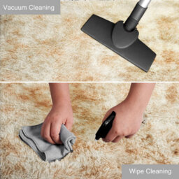 Ameha Shaggy Non Slip Rugs Bedroom Living Room Fluffy Indoor/outdoor Floor Mat Tye Dye Cream Rug 80X150 Cm - thumbnail 2