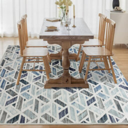 Ameha Printed Rug Geometric Non Slip Large Area Dinning Room Bedroom Living Room Pattern Carpet (Zara, 160X230 Cm) - thumbnail 6