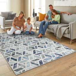 Ameha Printed Rug Geometric Non Slip Large Area Dinning Room Bedroom Living Room Pattern Carpet (Zara, 160X230 Cm) - thumbnail 4
