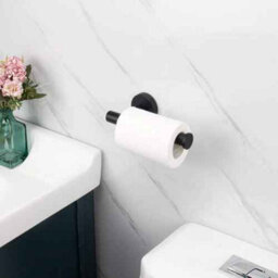 Toilet Paper Holder Matte Black Stainless Steel Wall Mounted Toilet Roll Holder - thumbnail 4