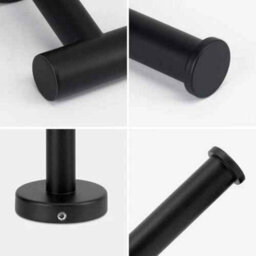 Toilet Paper Holder Matte Black Stainless Steel Wall Mounted Toilet Roll Holder - thumbnail 7