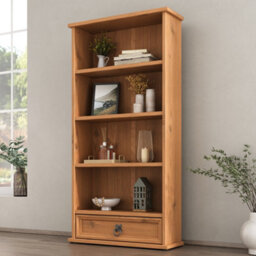 Mews Corona 1 Drawer Dvd Bookcase Rack Mexican Solid Pine