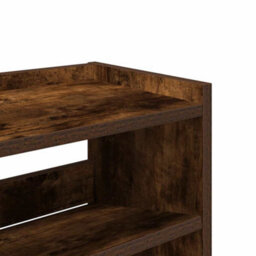 Berkfield Shoe Rack Smoked Oak 80X25X61.5 Cm Engineered Wood - thumbnail 7