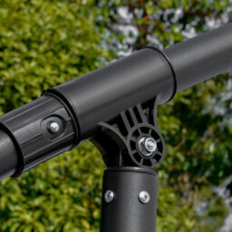 Matteo 2.7M Black Cantilever Garden Parasol With Crank Handle & Cross Base - Perfect For Outdoor Shade & Dining - thumbnail 7