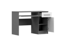 Arte Sophisticated Grey Matt Computer Desk H760mm W1100mm D500mm - Stylish Workspace For Contemporary Homes - thumbnail 2
