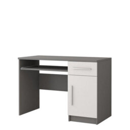Arte Sophisticated Grey Matt Computer Desk H760mm W1100mm D500mm - Stylish Workspace For Contemporary Homes - thumbnail 1