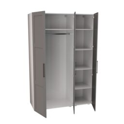 Atomia Contemporary Matt Dove Grey Tall Triple Wardrobe (H)2247mm (W)1000mm (D)580mm - thumbnail 4