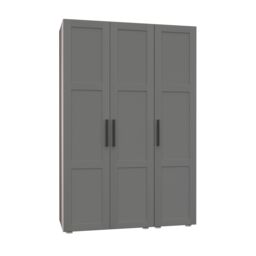 Atomia Contemporary Matt Dove Grey Tall Triple Wardrobe (H)2247mm (W)1000mm (D)580mm - thumbnail 3