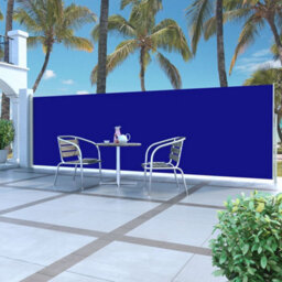 Berkfield Retractable Side Awning 160 X 500 Cm Blue - thumbnail 1
