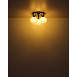 Luminosa Lighting Luminosa Maxy Globe Ceiling Light Gunmetal Clear Glass Shade 3X E27 - thumbnail 4