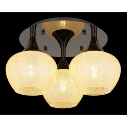 Luminosa Lighting Luminosa Maxy Globe Ceiling Light Gunmetal Clear Glass Shade 3X E27 - thumbnail 3