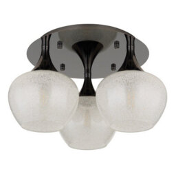 Luminosa Lighting Luminosa Maxy Globe Ceiling Light Gunmetal Clear Glass Shade 3X E27 - thumbnail 2