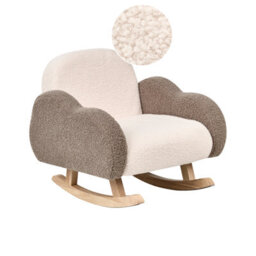 Beliani Kids Rocking Chair Cloud Skare Boucle Beige