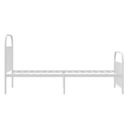 Berkfield Metal Bed Frame With Headboard And Footboard White 100X190 Cm - thumbnail 7