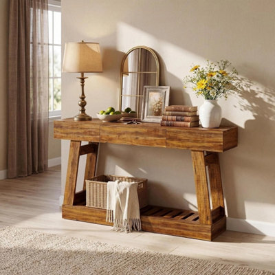 "60"" Entryway Table W Drawer Narrow Console Table Living Room Sofa Table" - image 1