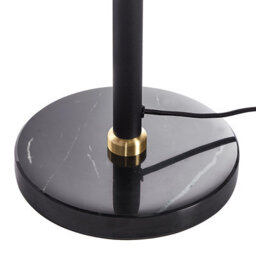 Beliani Table Lamp 55 Cm Matte Black With Brushed Gold And White Half-Globe Glass Shade - thumbnail 6