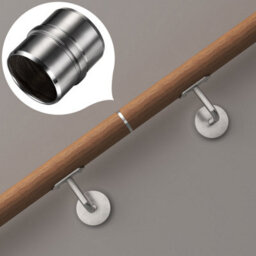 AVER-GROWTH 220Cm 304 Stainless Steel Wall-Mounted Handrail Kit, Connectable, Brown - thumbnail 7