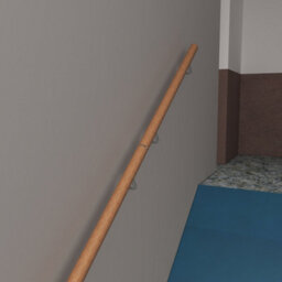 AVER-GROWTH 220Cm 304 Stainless Steel Wall-Mounted Handrail Kit, Connectable, Brown - thumbnail 2