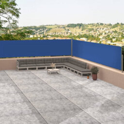 Berkfield Retractable Side Awning Blue 117X1200 Cm