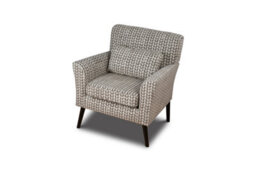 Wyld Haus Niteroi Grey Patterned Fabric Accent Armchair With Plush Cushioning And Spiral Legs - thumbnail 5