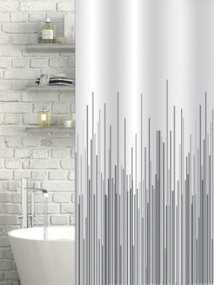 Showerdrape City White & Grey Shower Curtain - image 1