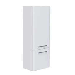 Nes Home 350mm White Wall Hung Tall Storage Cabinet With Adjustable Shelves - thumbnail 4