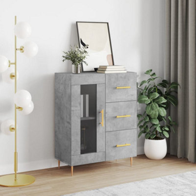Berkfield Sideboard Concrete Grey 69.5X34X90 Cm Engineered Wood - image 1