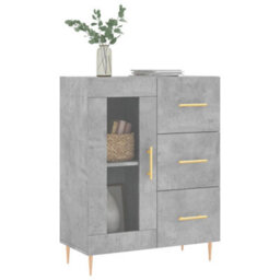 Berkfield Sideboard Concrete Grey 69.5X34X90 Cm Engineered Wood - thumbnail 3