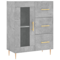 Berkfield Sideboard Concrete Grey 69.5X34X90 Cm Engineered Wood - thumbnail 2