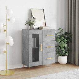 Berkfield Sideboard Concrete Grey 69.5X34X90 Cm Engineered Wood - thumbnail 1
