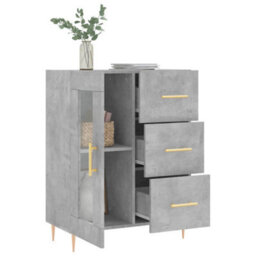 Berkfield Sideboard Concrete Grey 69.5X34X90 Cm Engineered Wood - thumbnail 4