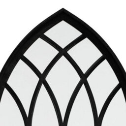 Berkfield Mirror Black 100X45 Cm Iron For Indoor Use - thumbnail 5